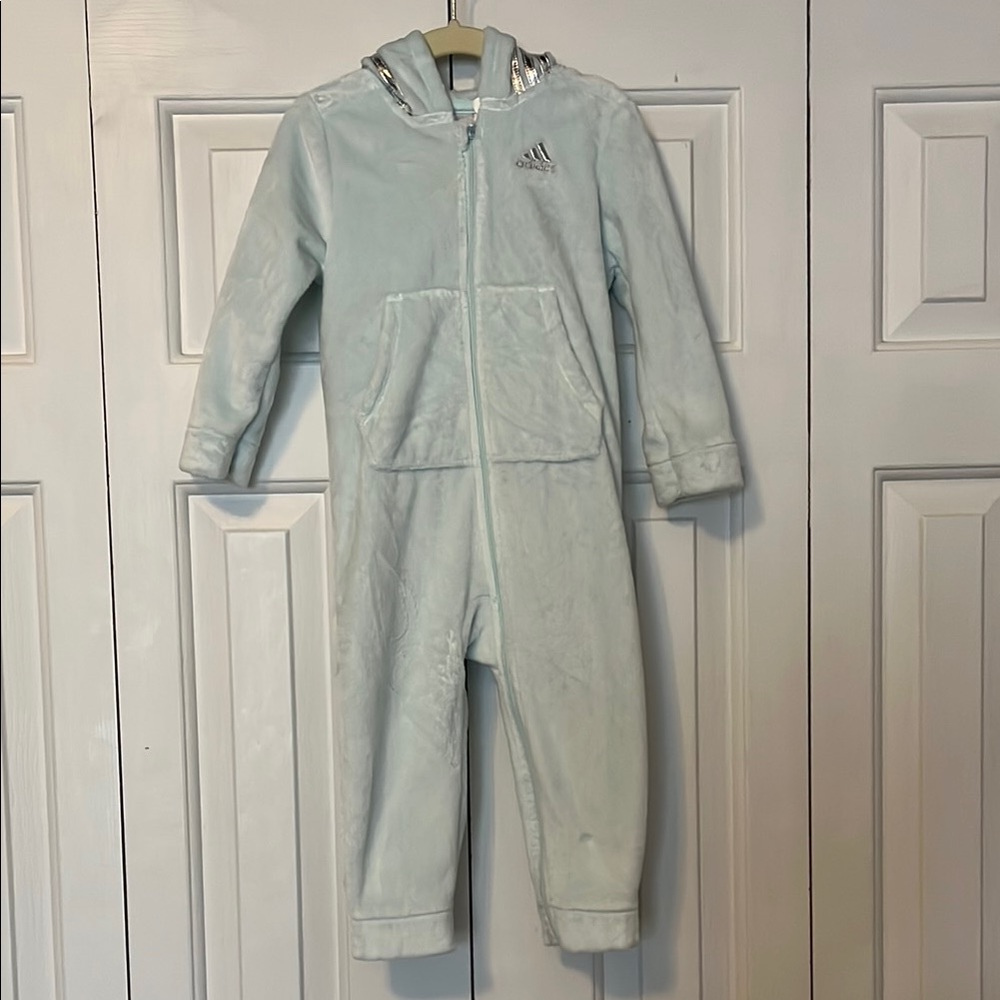Adidas Light Blue Hooded Jumpsuit 24M